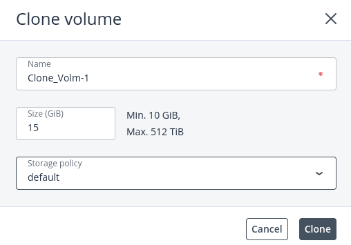 clone volume img